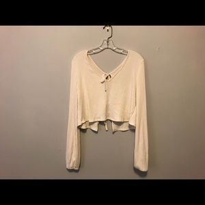 Urban Outfitters Ivory Cropped Sweater
